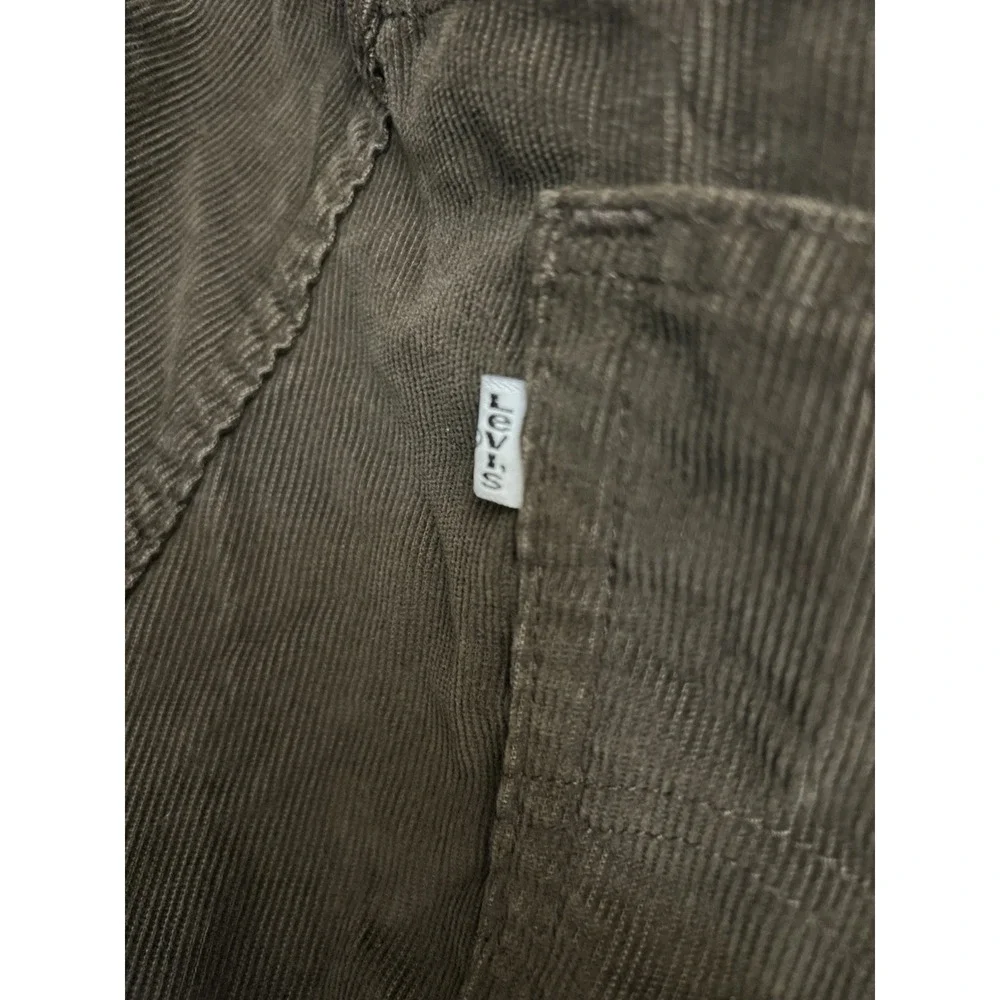 Levi's White Tab 514 Slim Straight Fit Corduroy Pants 36x34 Brown Vintage Mens
